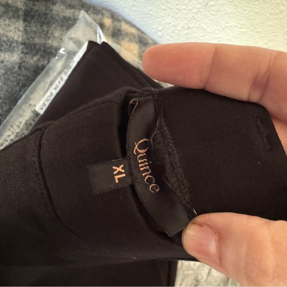 Quince NEW Ultra Stretch Pointe Bootcut Pants Chic Black Workwear XL 28 Inseam - Picture 6 of 10